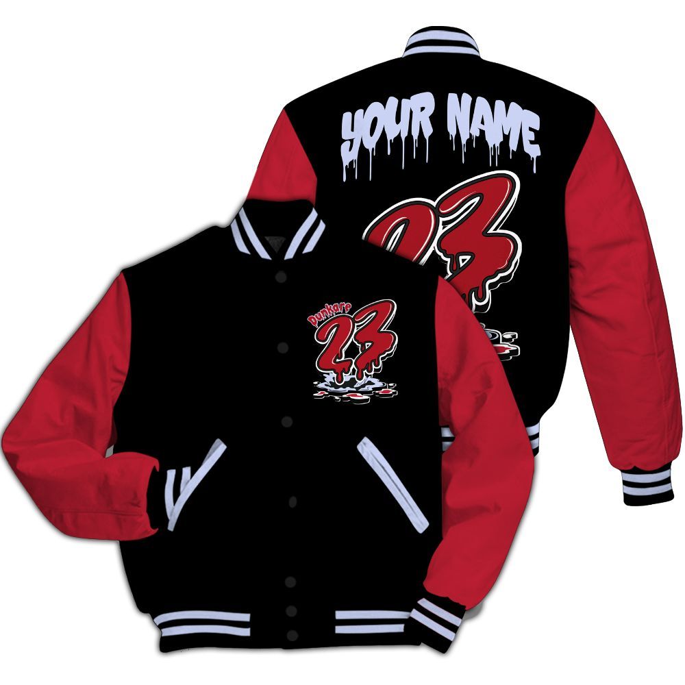 Varsity Jacket To Match Toro Bravo 6s - Custom Name 23 Drip All Over Print