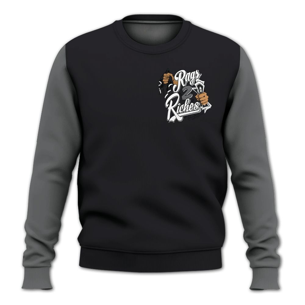 Sweatshirt To Match White Thunder 4s - Custom Name Rag 2 Riches All Over Print