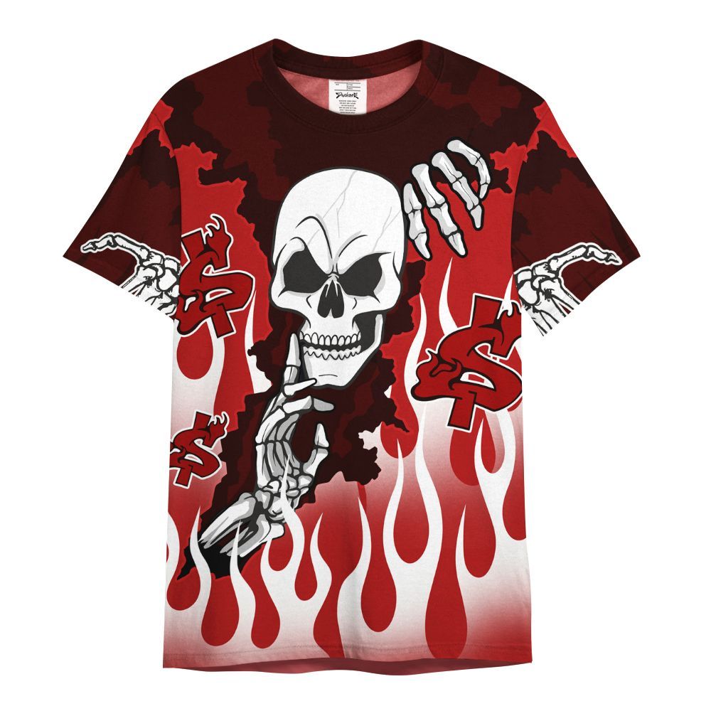 Shirt To Match Low Terror White University Red 1s - Ones Move In Silence Graphic Trapped All Over Print