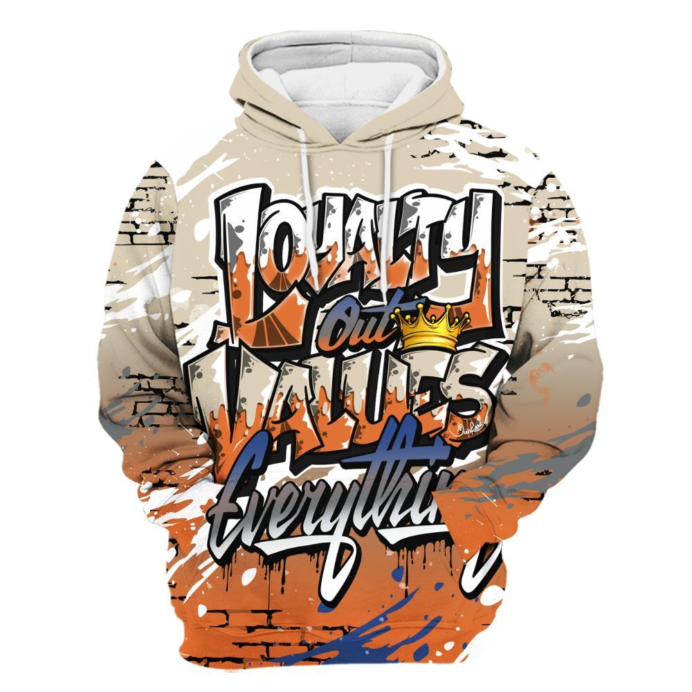 Hoodie To Match Air Max 90 Rattan Birch - Values Of Loyalty Drip All Over Print