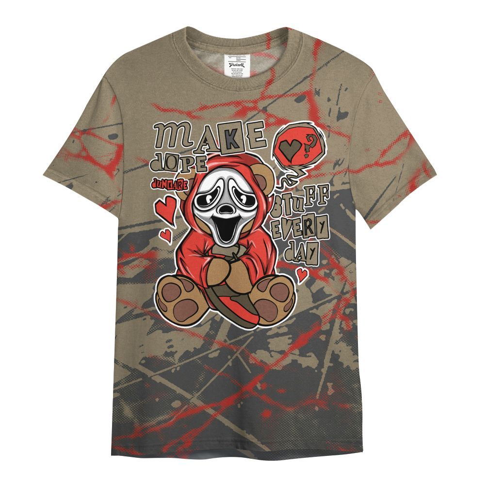 Shirt To Match Olive 9s - Make Dopes Bear Profound All Over Print