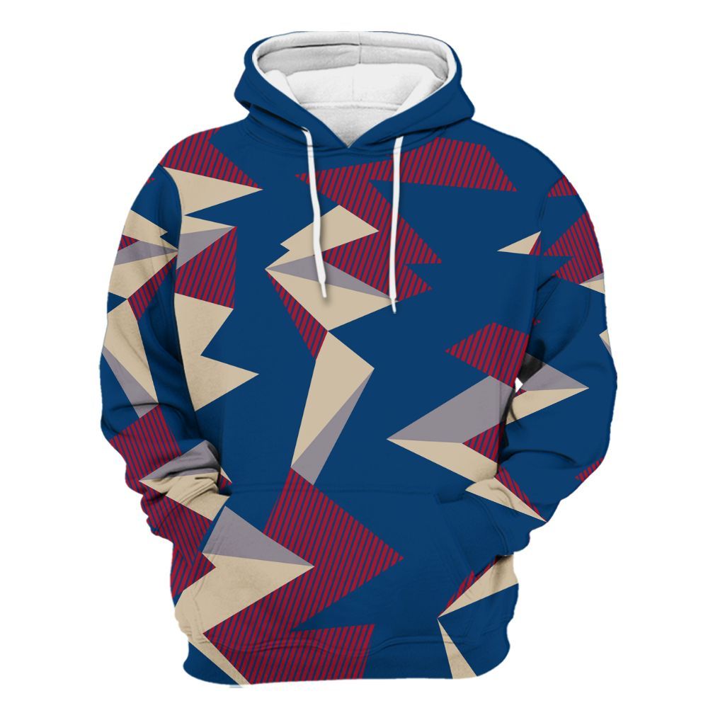 Hoodie To Match Rare Air 4s - Geometric Camouflage Pattern All Over Print