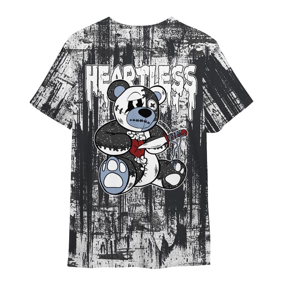 Shirt To Match Reverse Black White 6s - Heartless Bear Glitch Art Shirt Unisex