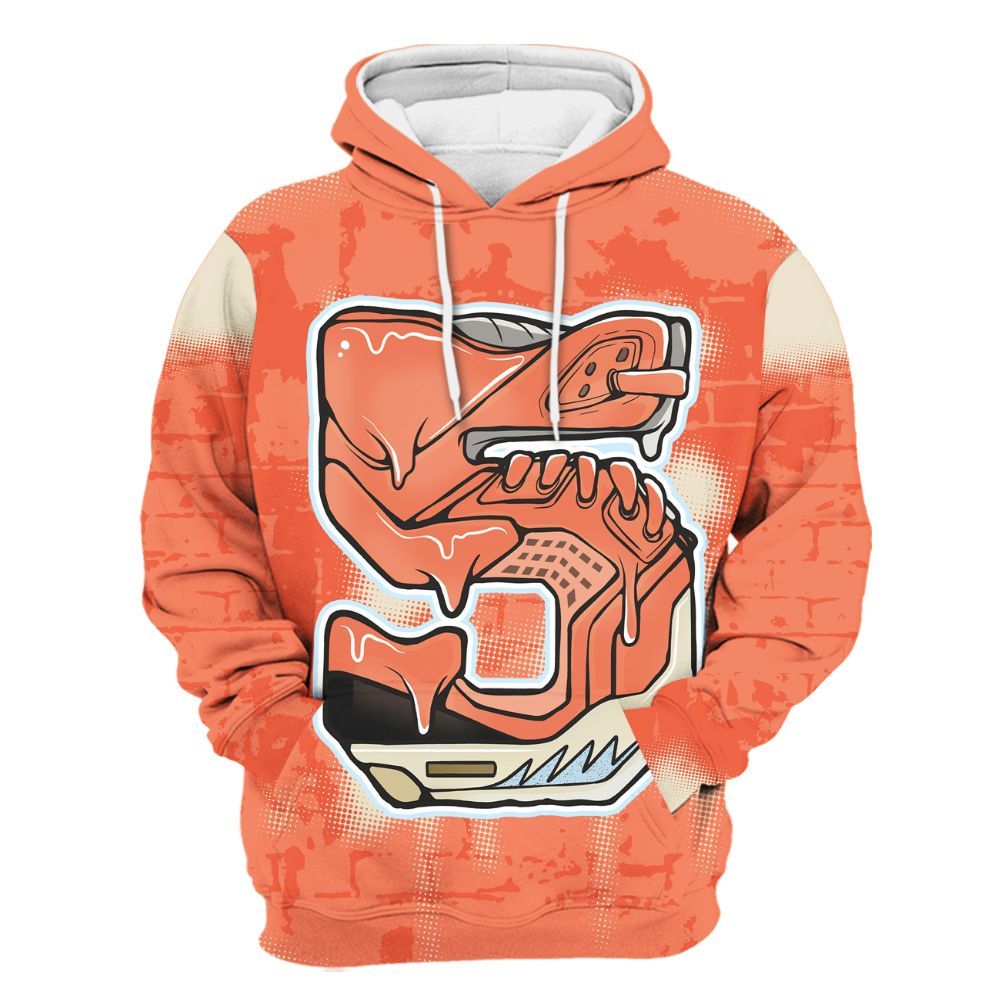 Hoodie To Match DJ Khaled Crimson Bliss 5s - No.5 Drip Graphic Custom Name All Over Print