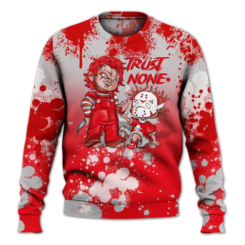 Sweatshirt To Match Air Max 1 Low Poly - Trust No One Scary All Over Print