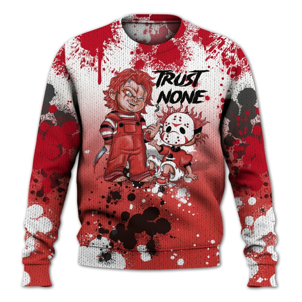 Knitted Sweater To Match Scoot Zeros ODD City - Trust No One Scary