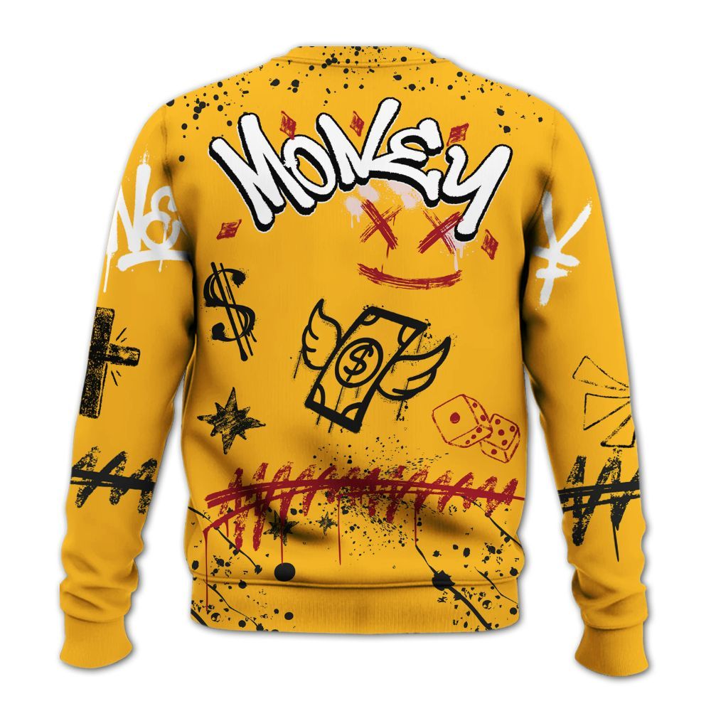 Sweatshirt To Match White Taxi 12s Shirt, Everybody Paid In Full Crayon All Over Print