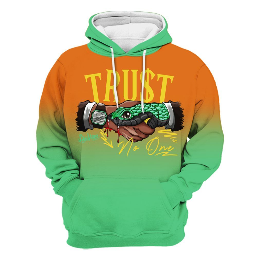 Hoodie To Match SB Dunk Low Tourmaline - Snake Trust No One Drip All Over Print