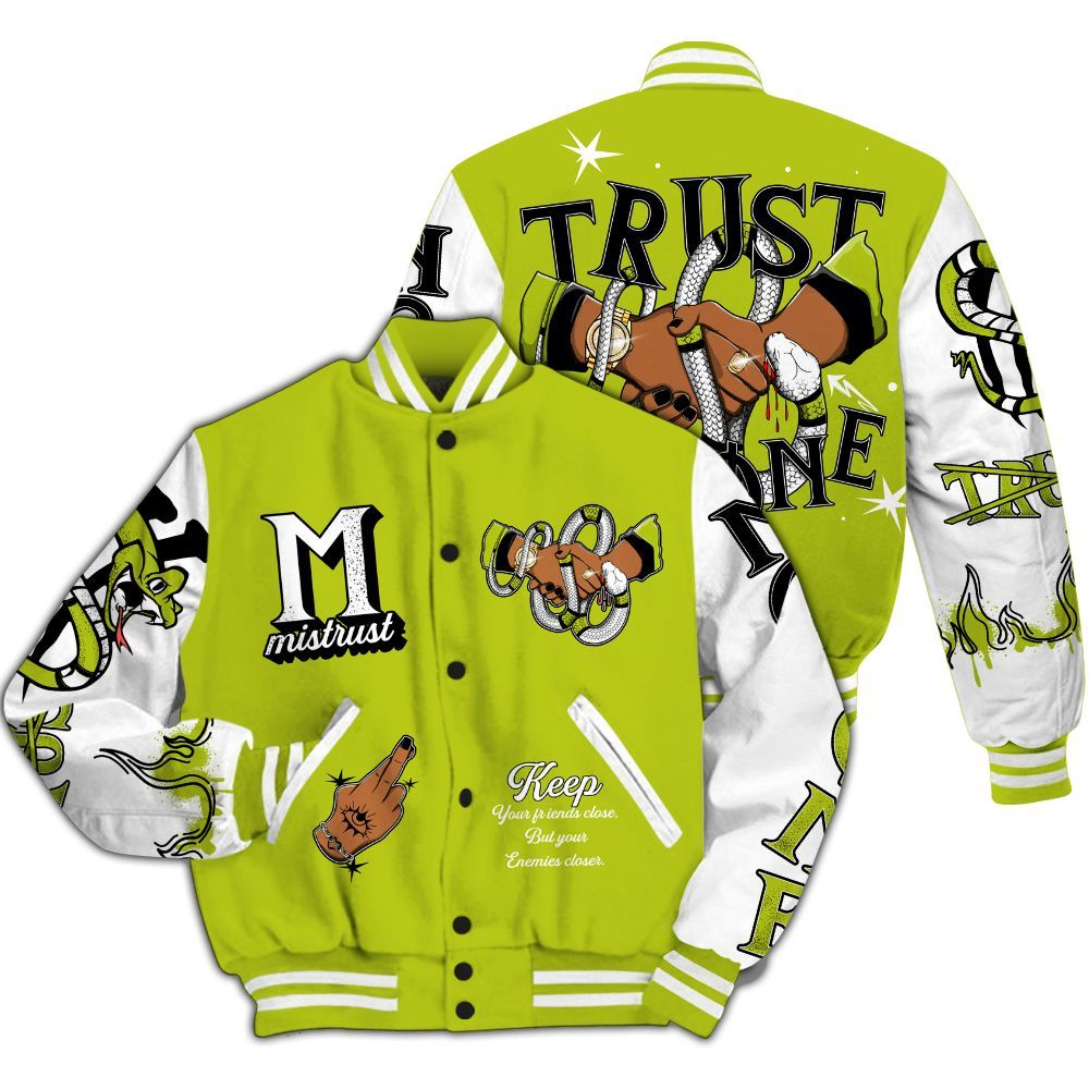 Varsity Jacket To Match Bright Cactus 13s - Trust No One Snake-Bite Street Style All Over Print