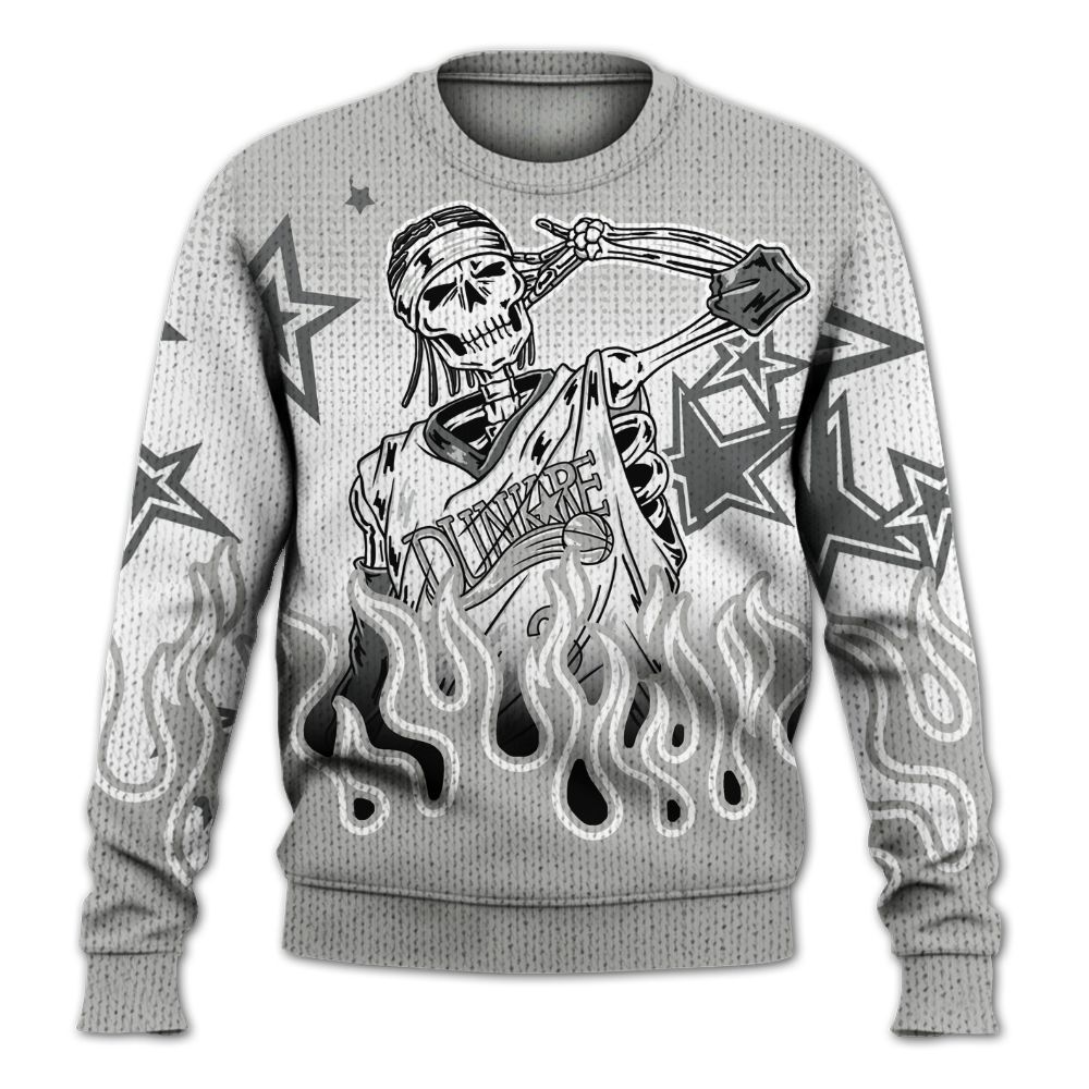 Knitted Sweater To Match Retro Wet Cement 4s - Allen Answer Unique Fire Custom Name