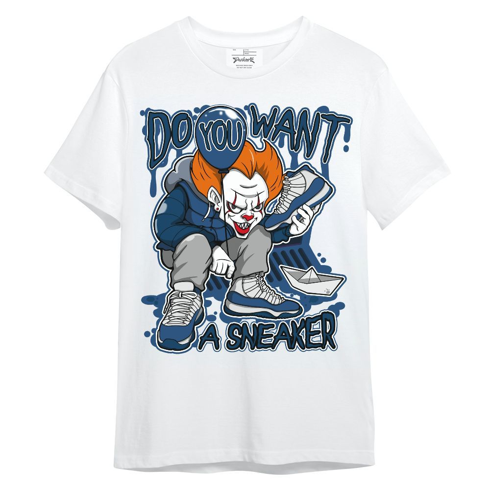 Shirt To Match High OG Midnight Navy 1s - Clown Scary Sneakers Halloween Graphic Unisex Shirt