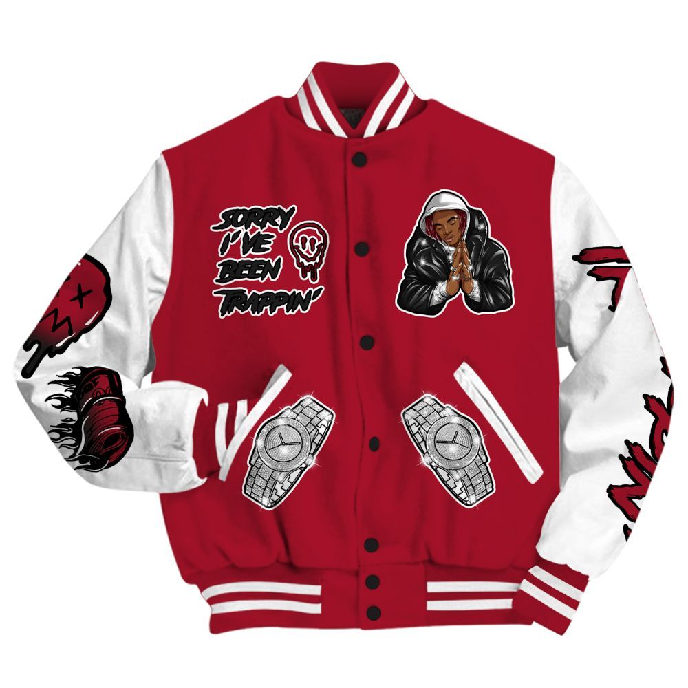 Varsity Jacket To Match High OG Black Toe Reimagined 1s - Trappin' Unique All Over Print