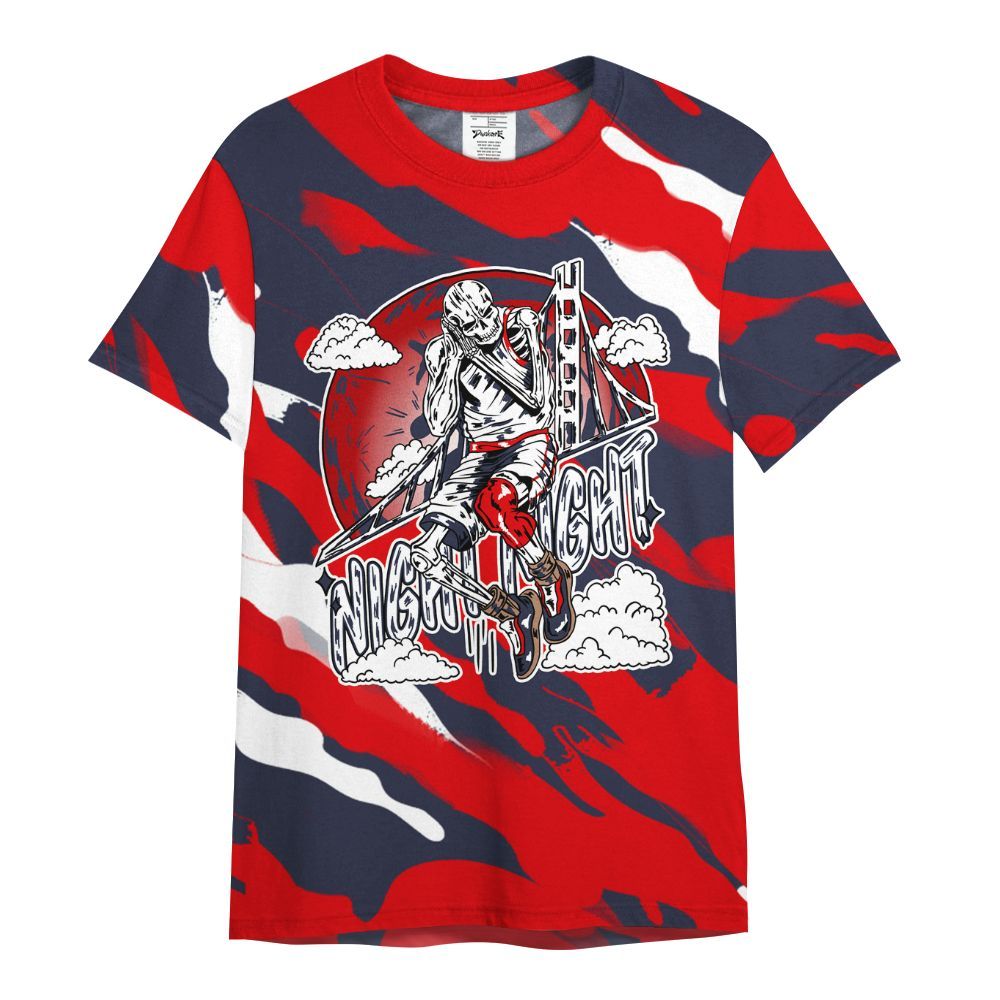 Shirt To Match Low OG Howard Bison 1s - Seeya Skeleton Colored All Over Print