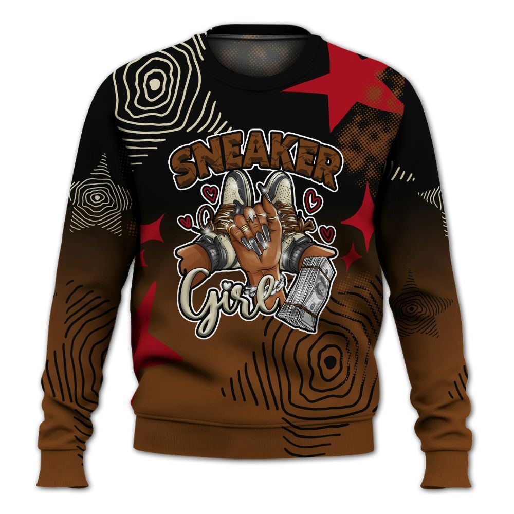 Sweatshirt To Match Archaeo Brown 5s - Sneakerz Girlz Unique Starz All Over Print