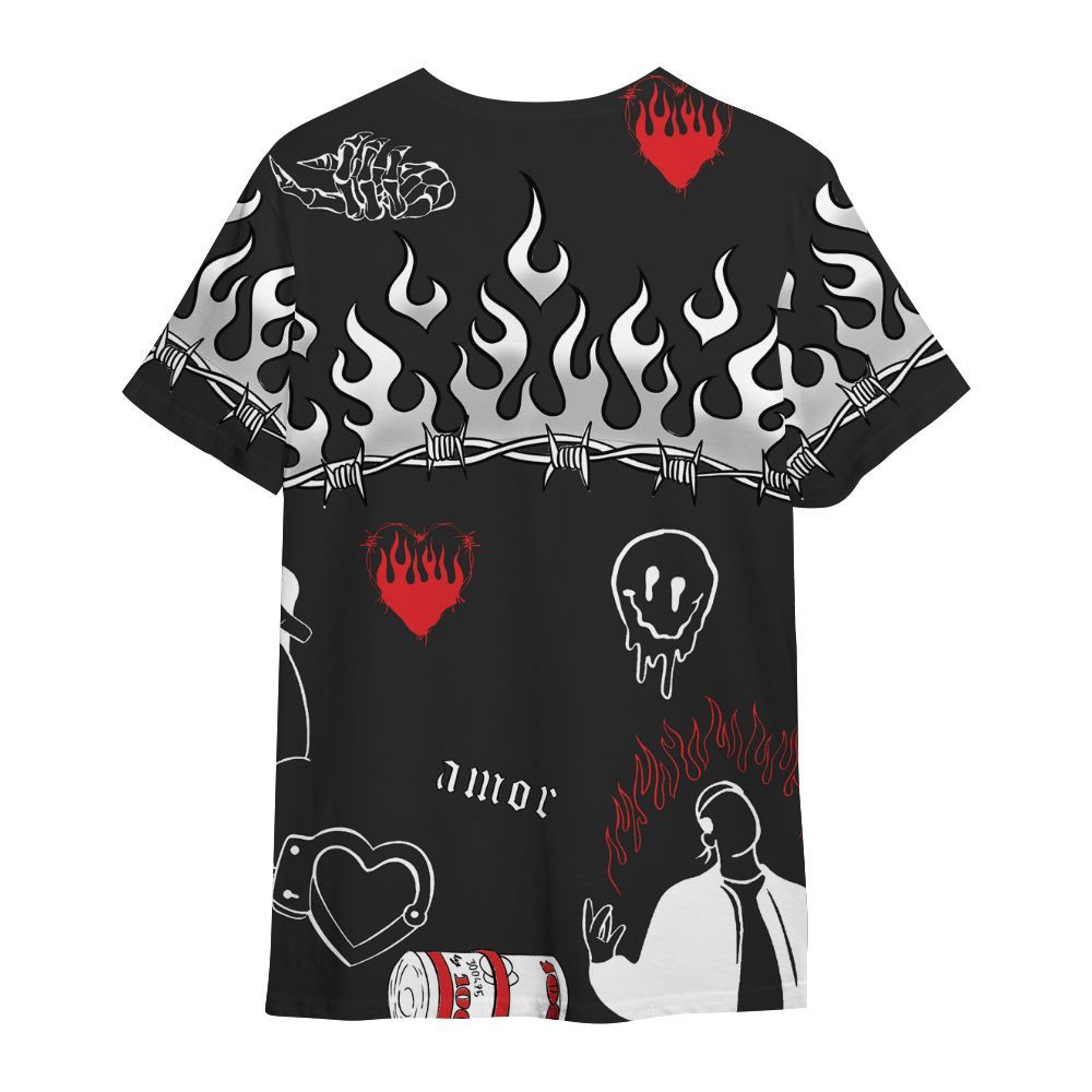 Shirt To Match Prime 93 Fire Red - Snake Trust No One All Over Print