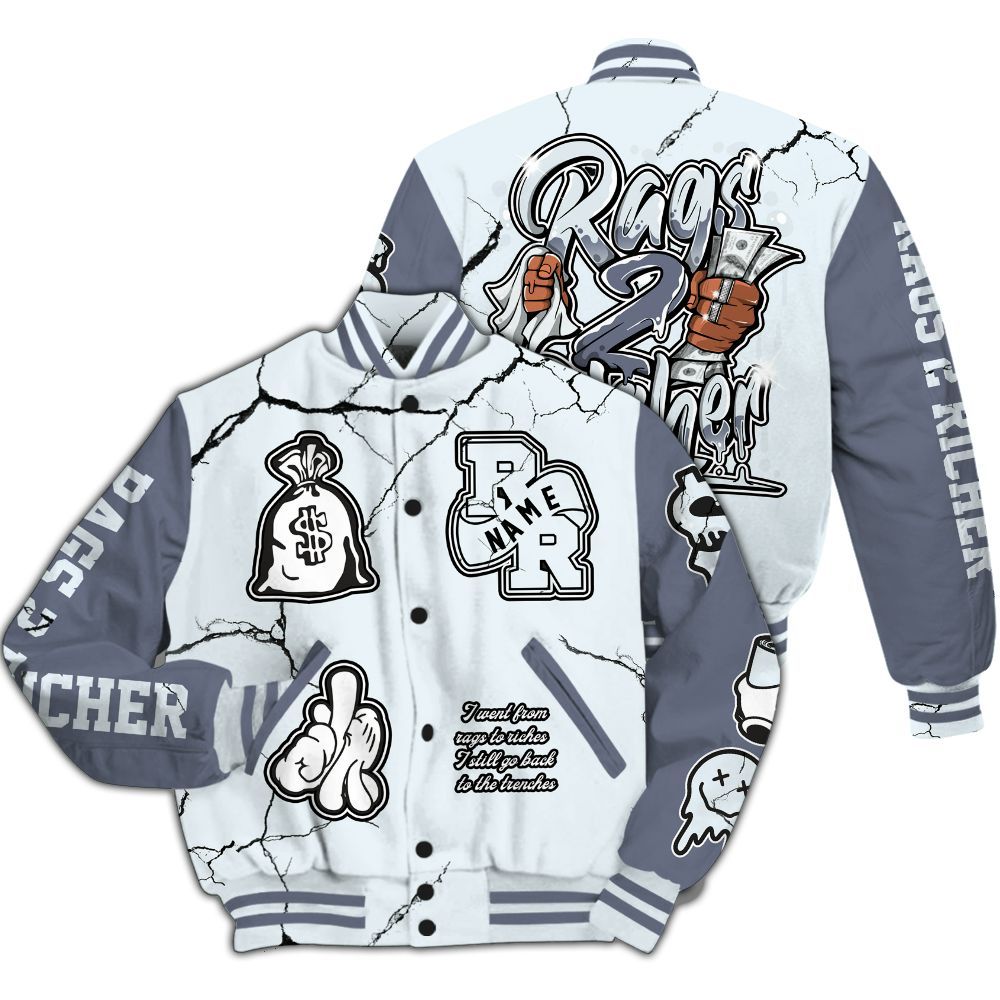 Varsity Jacket To Match Air Foamposite Jin Kazama - Rag 2 Rich Graphic Custom Name All Over Print