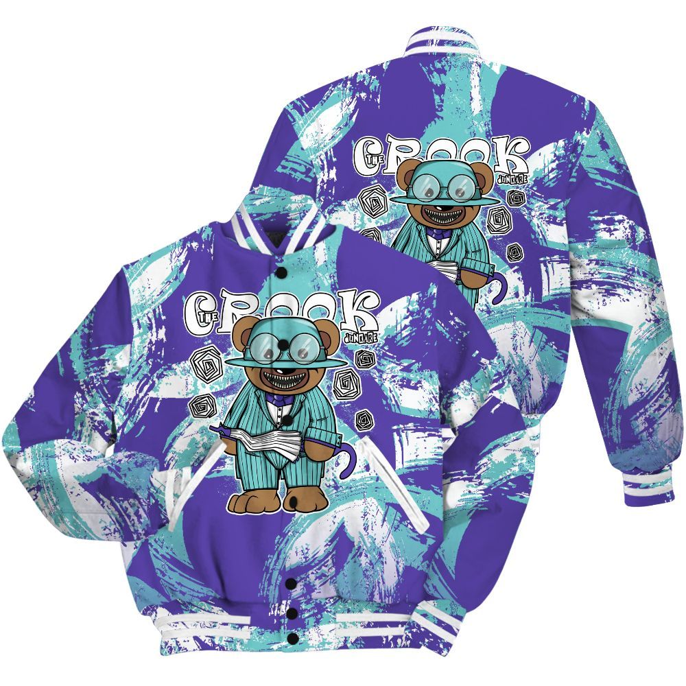 Varsity Jacket To Match Low Hornets 1s Shirt - Swindler Bear Circle Slpash All Over Print