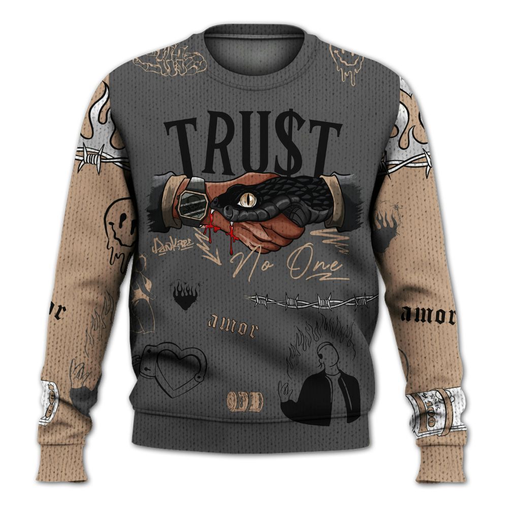 Knitted Sweater To Match Kobe 9 EM Mamba - Snake Trust No One