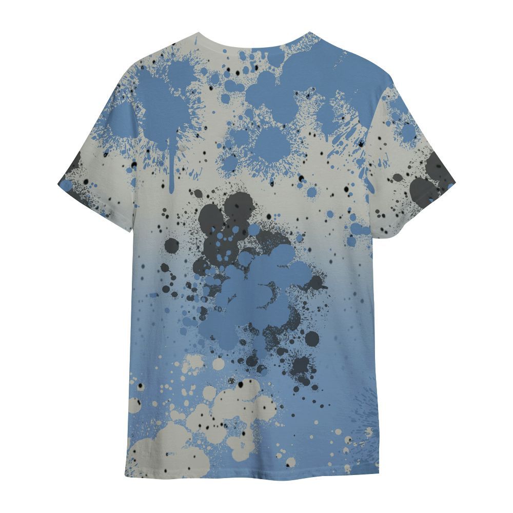 Shirt To Match University Blue 4s - God Blessed Ink Drip All Over Print