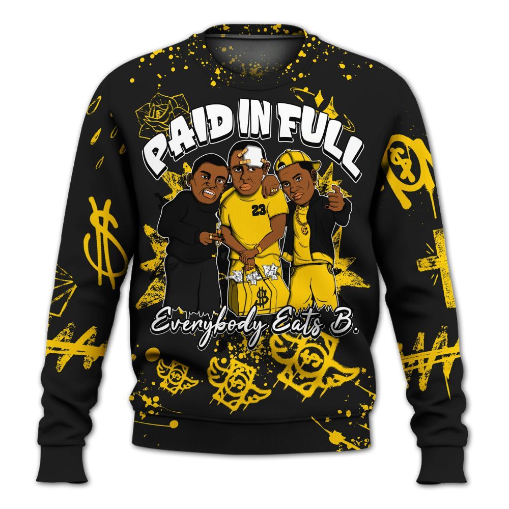 Sweatshirt To Match Corteiz Air Max 95 Tour Yellow 5s - Everybody Paid In Full Crayon All Over Print