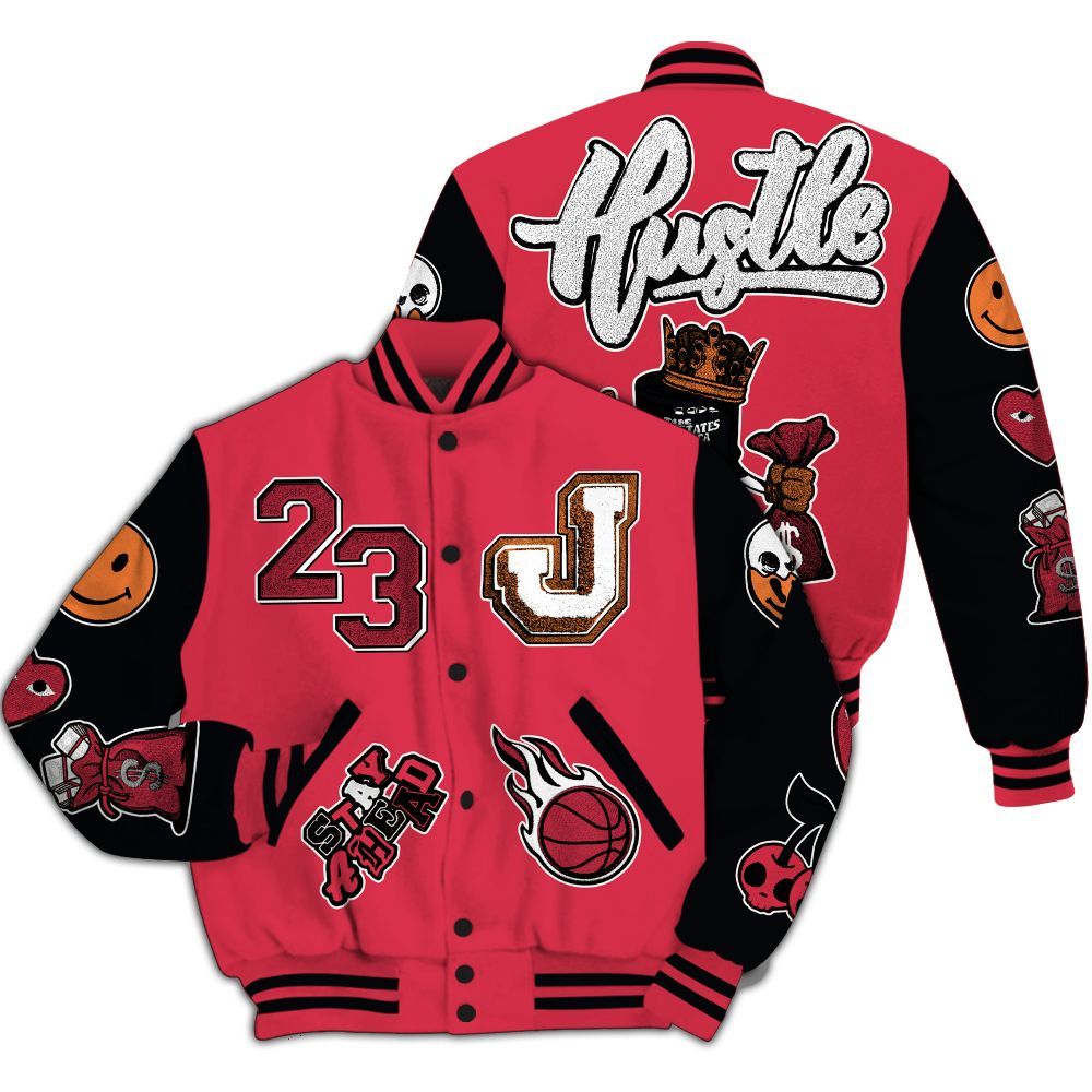 Varsity Jacket To Match Air Max Portal Bright Ceramic - Hustles Money Number 23 All Over Print