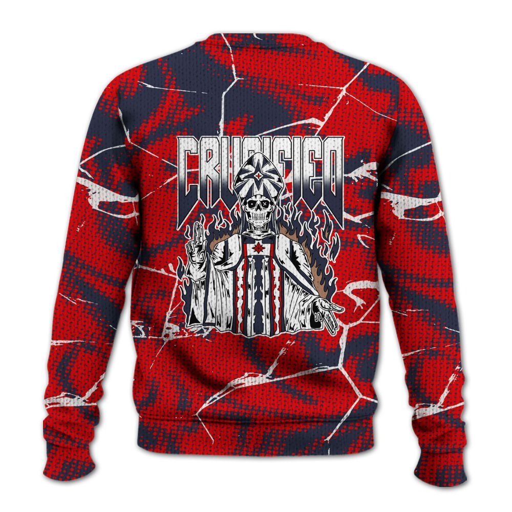 Knitted Sweater To Match Low OG Howard Bison 1s - Crucified Skeleton Crack