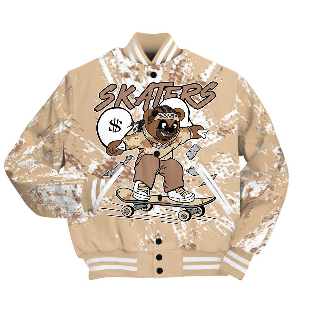 Varsity Jacket To Match Desert Camo 3s - Skaters Bear Luxury Varsity Jacket Unisex