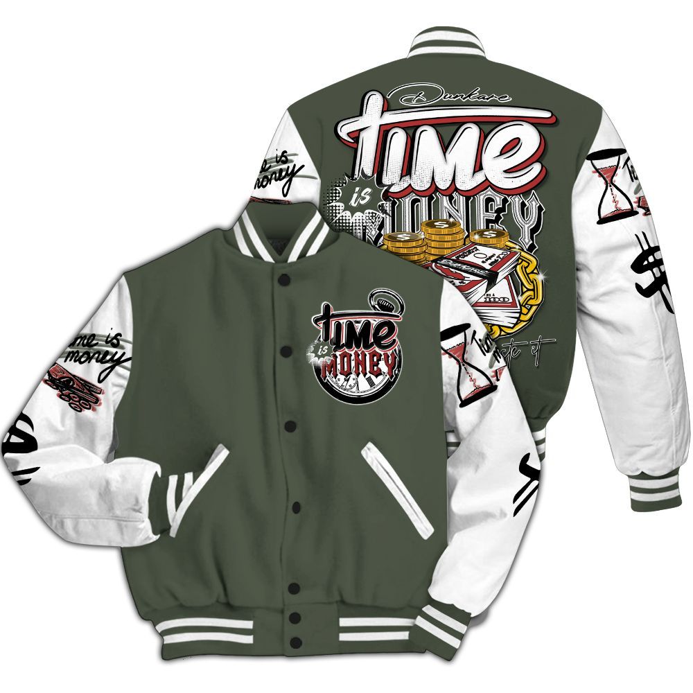 Varsity Jacket To Match Air Force 1 Low Year Of The Snake Varsity Jacket, Time Is Money All Over Print