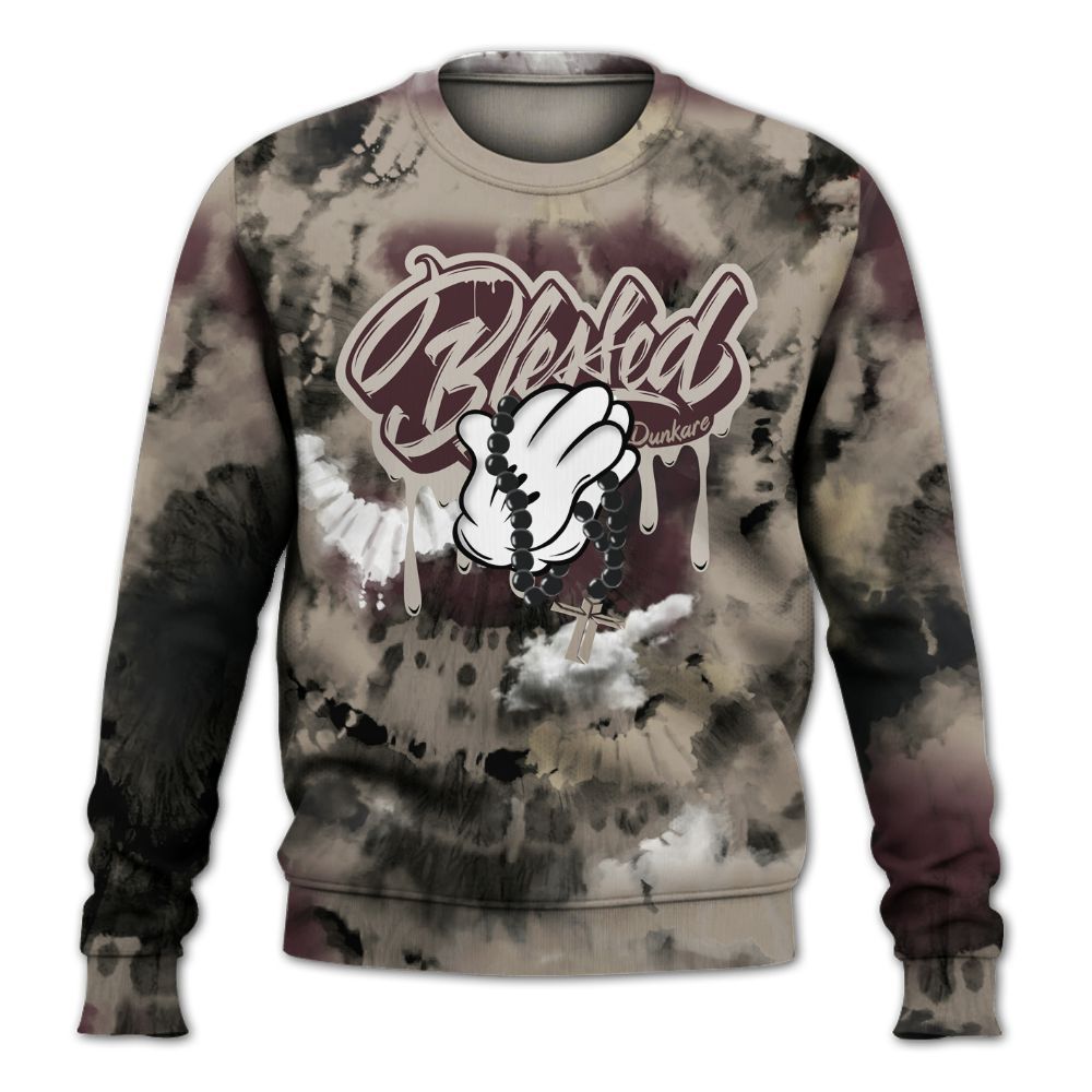 Sweatshirt To Match AMM Retro Phantom 4s - God Blessed Tie Dye All Over Print