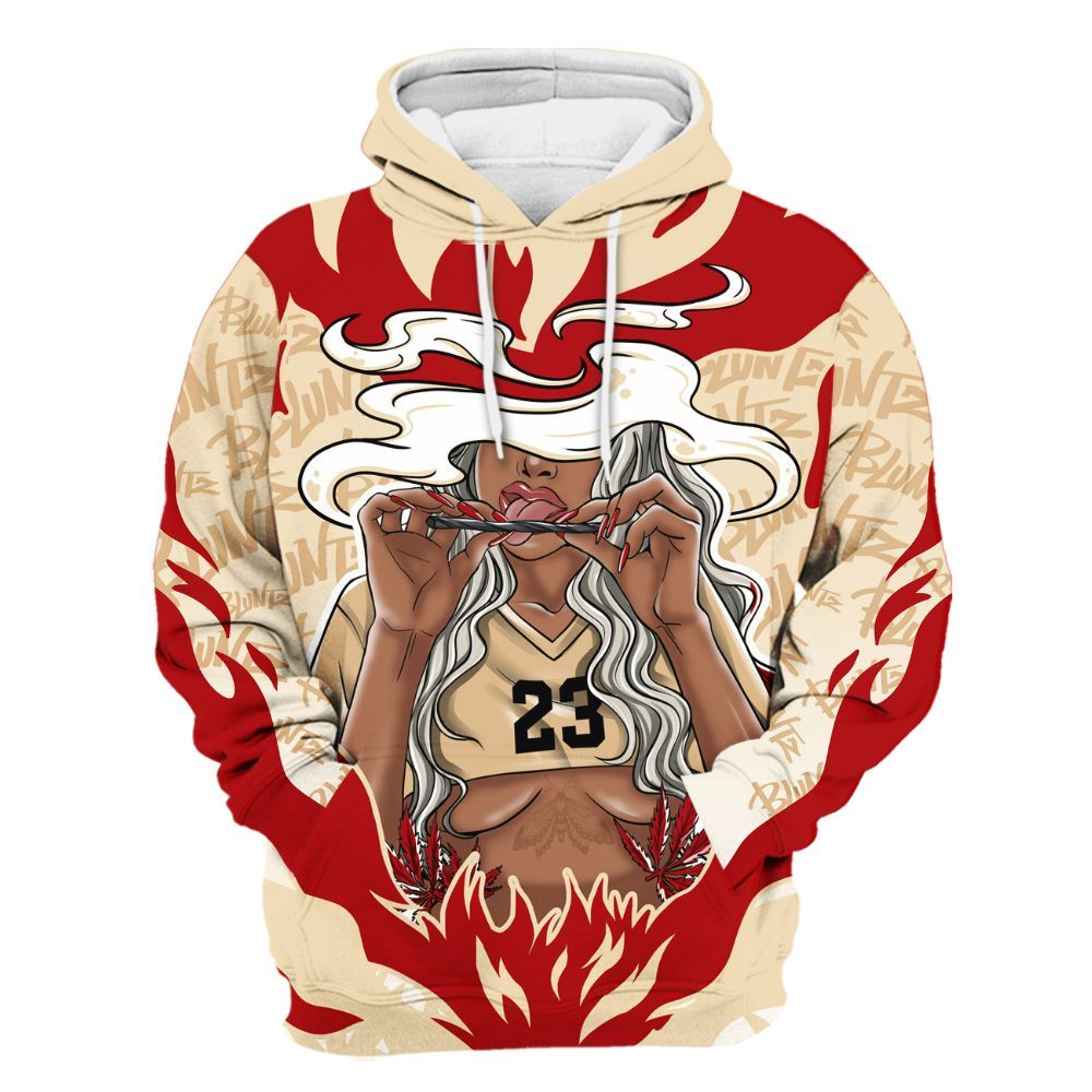 Hoodie To Match Dunk Low Strawberry Waffle - Bluntz Burnz Graphics All Over Print
