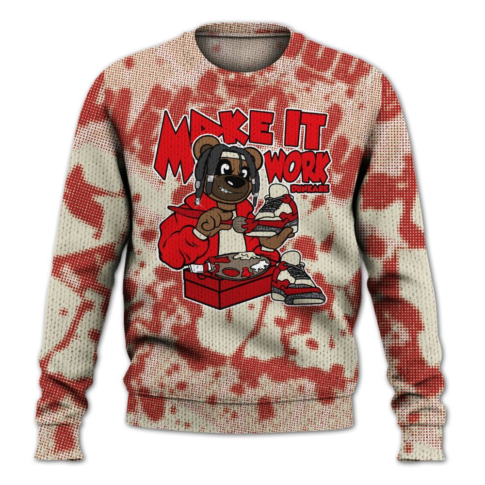 Knitted Sweater To Match Cement Grey 3s - Pull It Off Bear Street