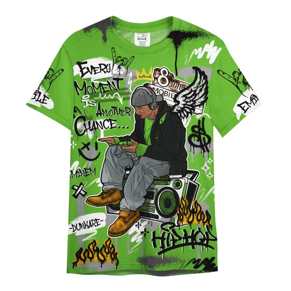 Shirt To Match Air Foamposite One Volt - 8Mile Movie Graffiti All Over Print