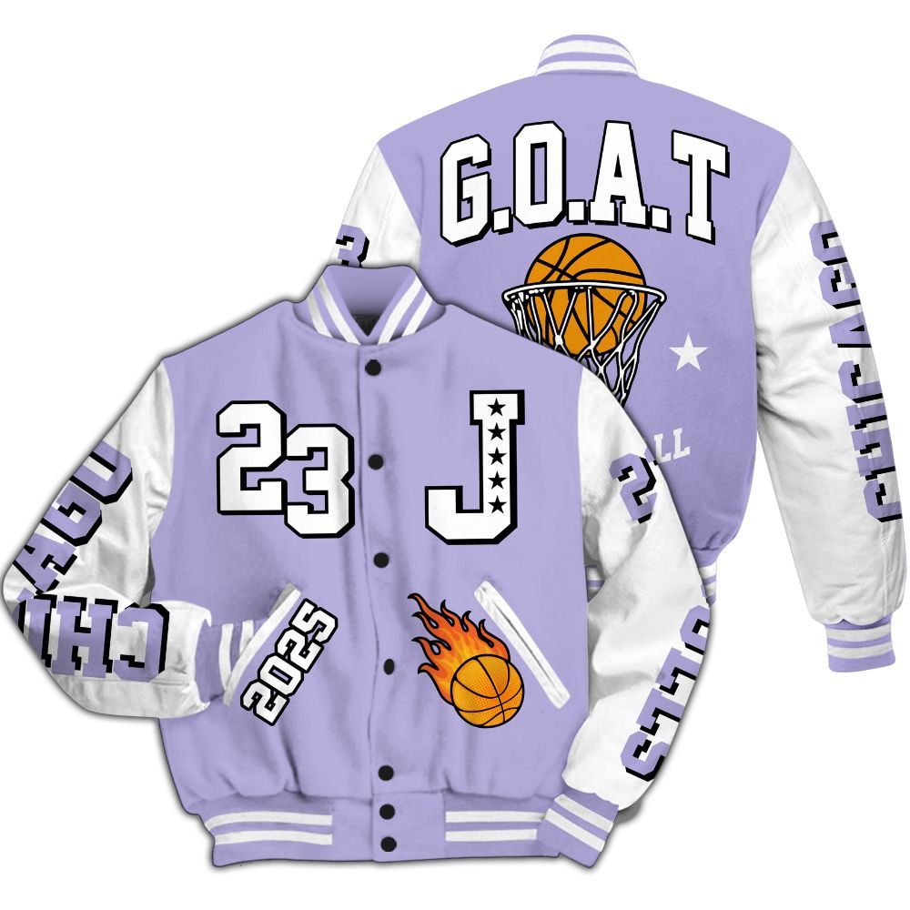 Varsity Jacket To Match Low Pure Violet 11s - Chicago 23 Basketball All Over Print