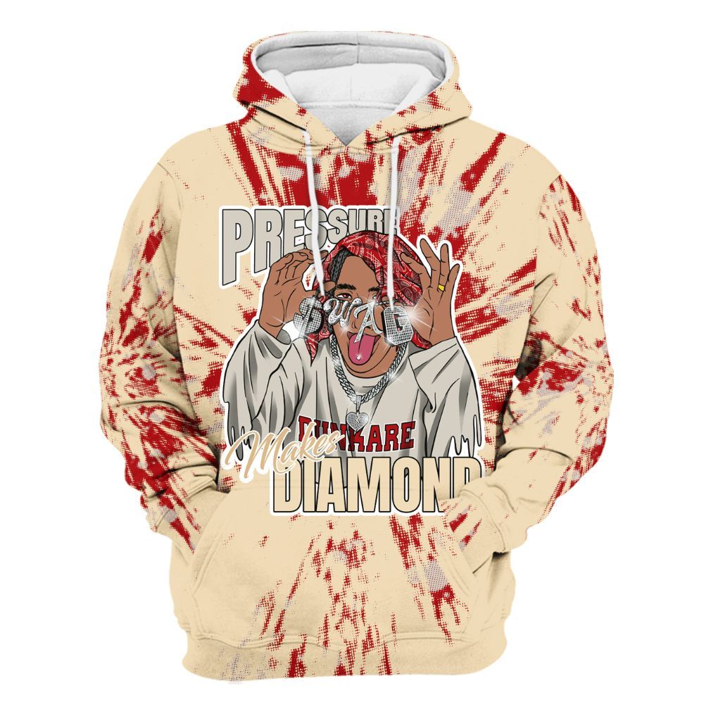 Hoodie To Match Dunk Low Strawberry Waffle - Pressures Makes Hoodie To Match Lux All Over Print