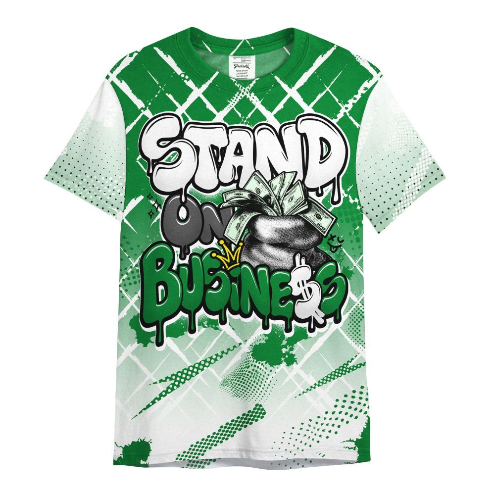 Shirt To Match Lucky Green 1s - Halftone Stand Business Dripping All Over Print