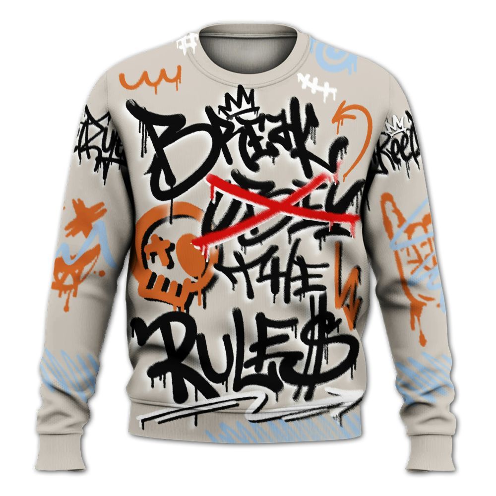Sweatshirt To Match SE Craft 5s - Break Rules Streetwear All Over Print