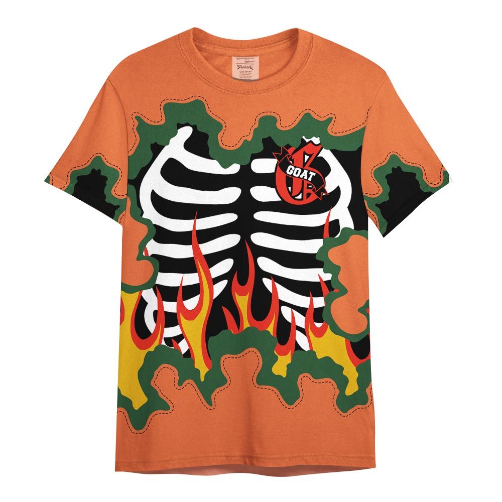 Shirt To Match Low Miami 5s - G.O.A.T 23 Skeleton Flame Shirt Outfit