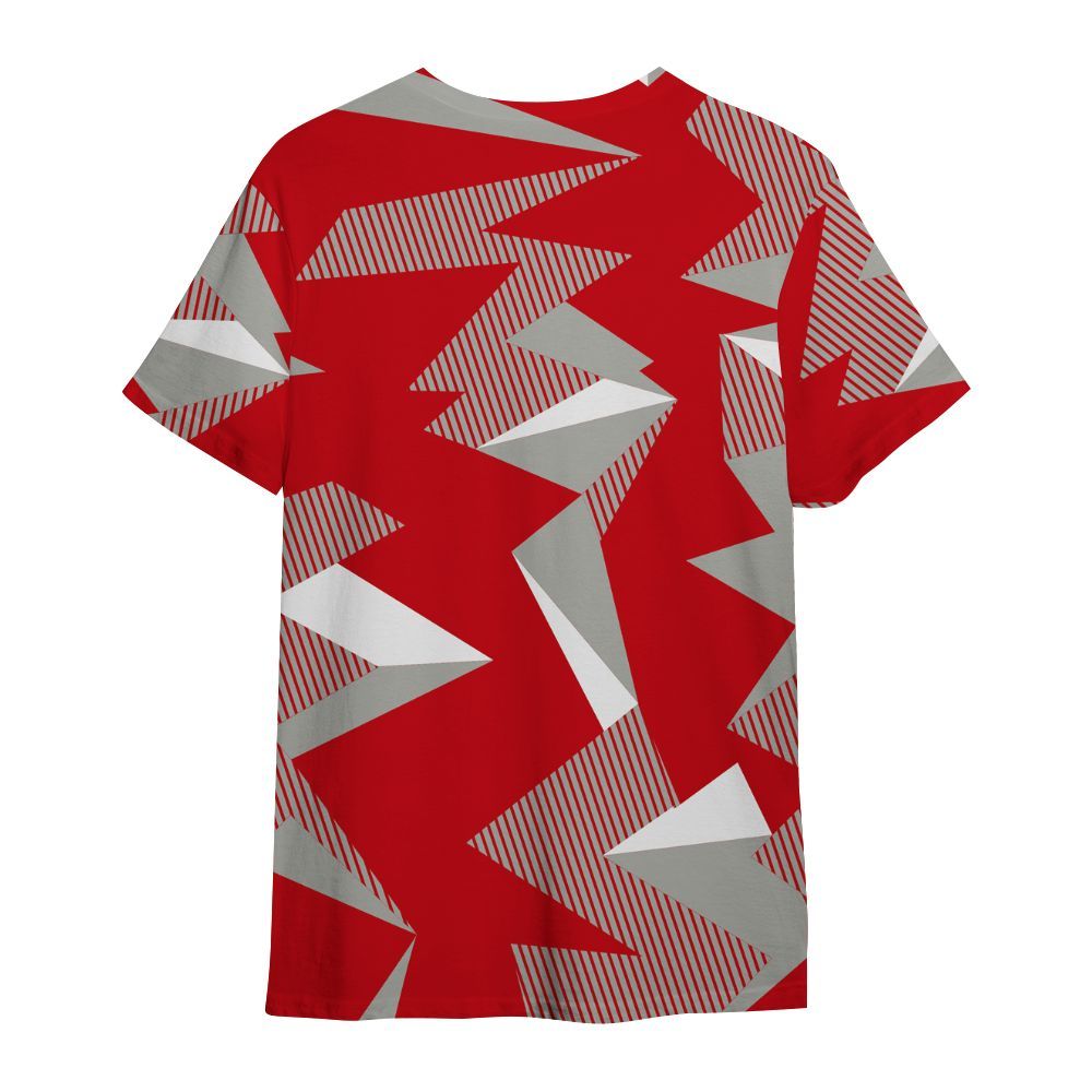 Shirt To Match Air Griffey Max Gray Reds 1s - Geometric Camouflage Pattern All Over Print