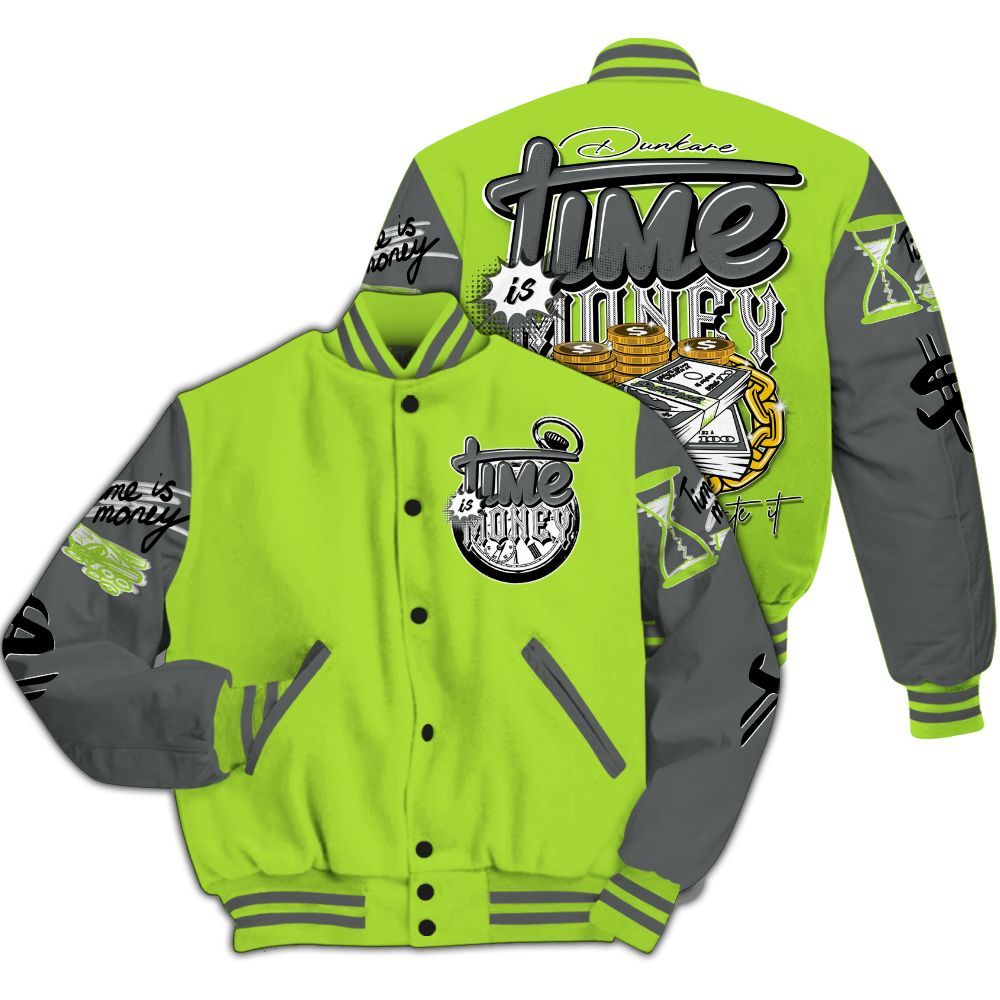 Varsity Jacket To Match Air Max 95 Neon - Time Is Money All Over Print