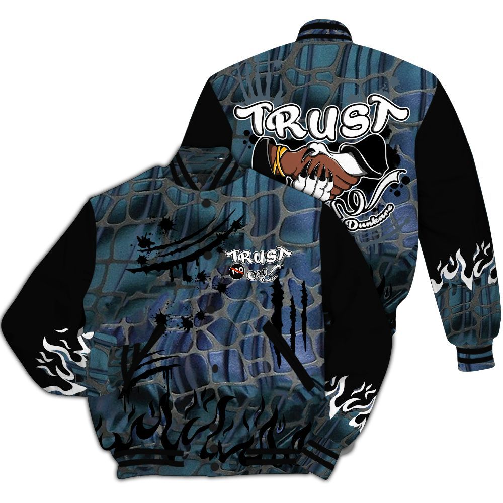 Varsity Jacket To Match Air Foamposite Kazuya Mishima - Graphic Trust No One All Over Print