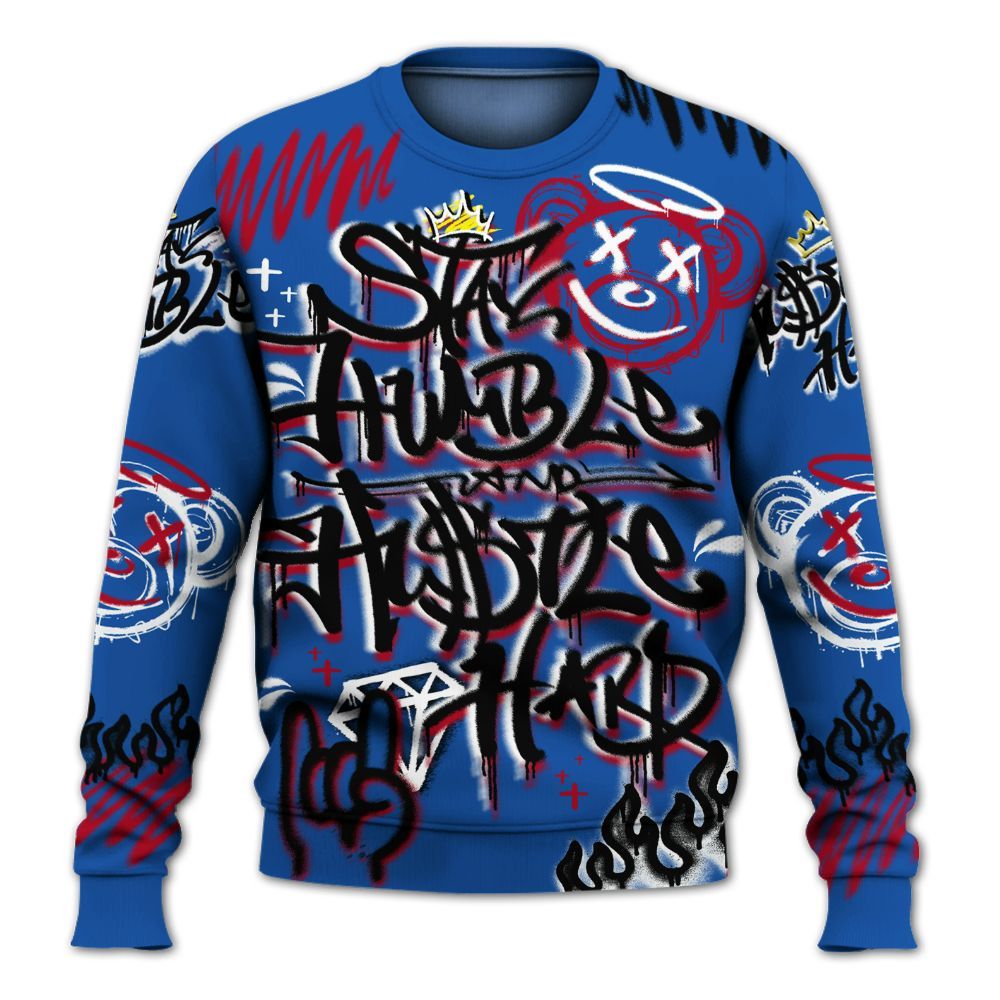 Sweatshirt To Match Air Griffey Max Black Red Navy Blue 1s - Humble Drip Streetwear Graffity All Over Print