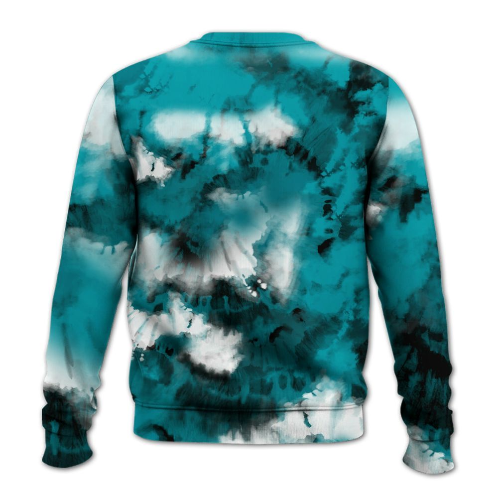 Sweatshirt To Match Air Griffey Max Aquamarine 1s - God Blessed Tie Dye All Over Print