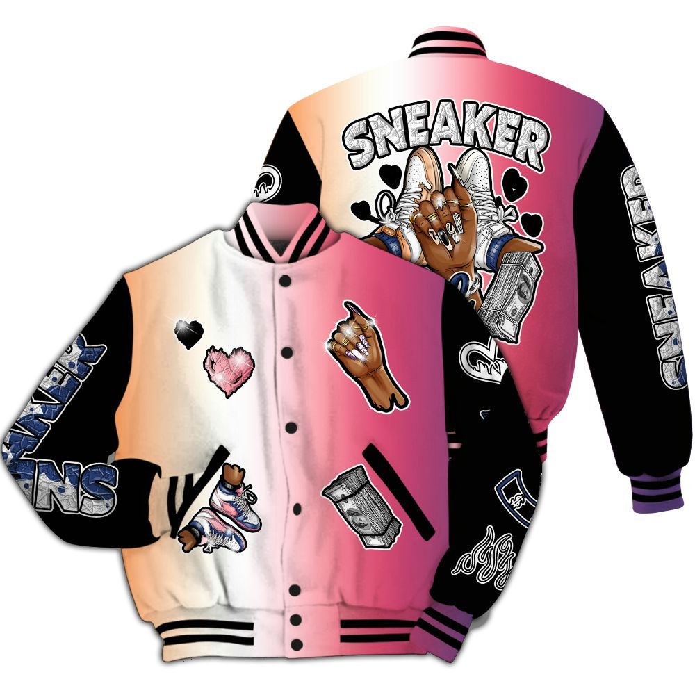 Varsity Jacket To Match Air Griffey Max Los Angeles 1s - Sneakerz Girlz All Over Print