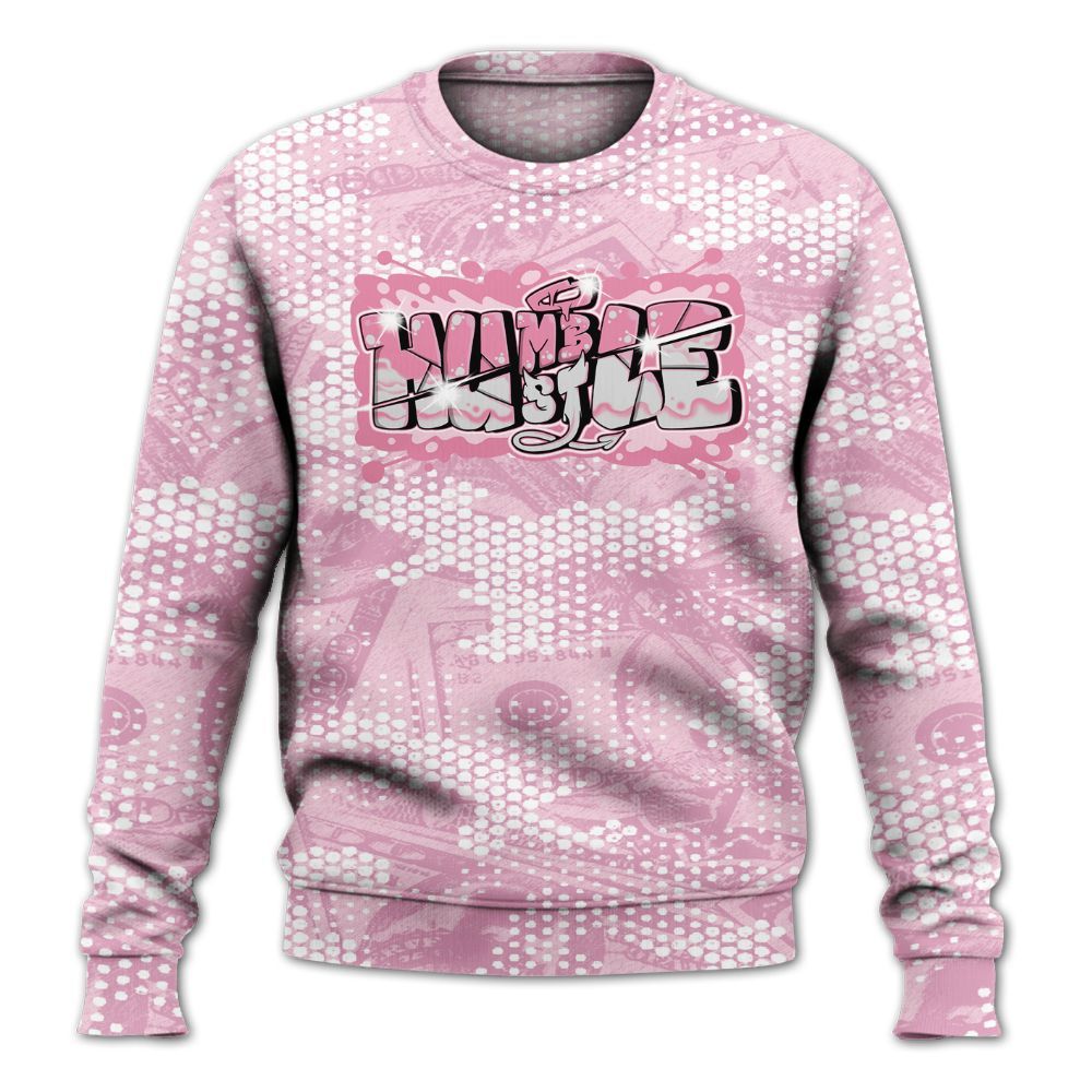 Sweatshirt To Match Orchid 4s - Humbled Hustles Graphic Banknotes All Over Print