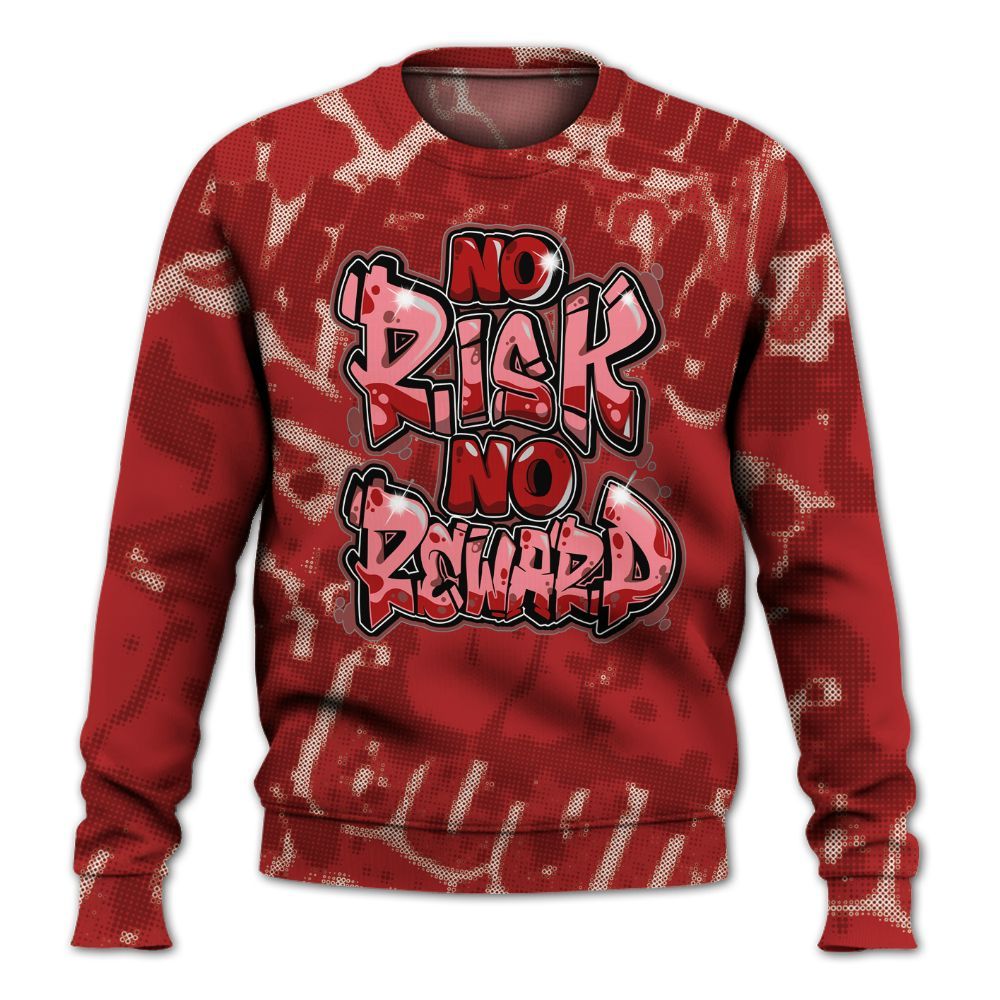 Sweatshirt To Match Red Taxi 12s - No Risks No Reward Street All Over Print