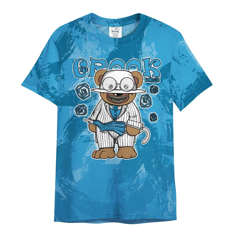 Shirt To Match Powder Blue 9s - Swindler Bear Circle Slpash All Over Print
