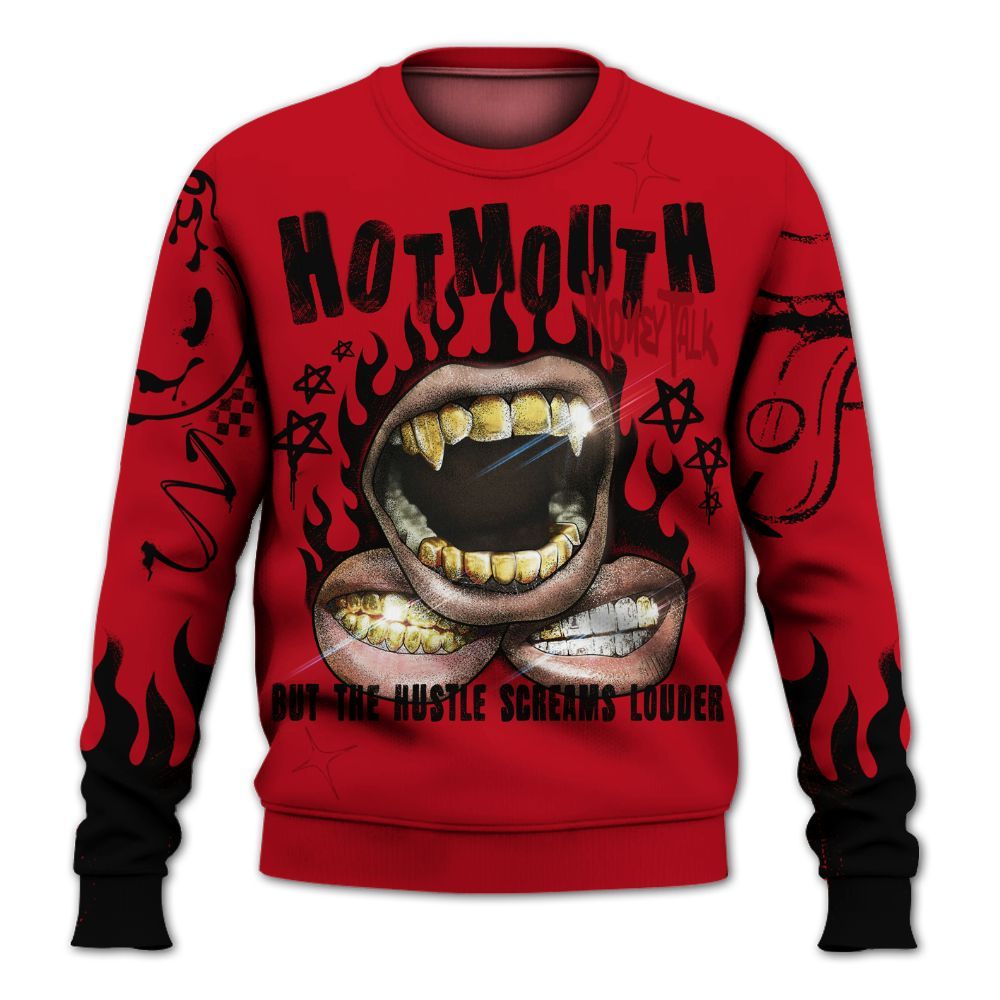 Sweatshirt To Match Bred Velvet 11s - Mouth Burning Street Style All Over Print