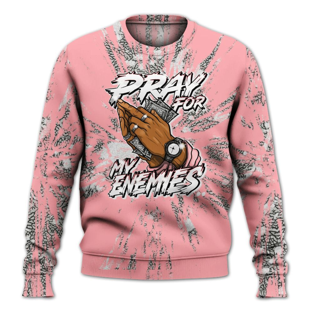 Sweatshirt To Match Retro Wings 3s - Prayed For Enemies Graphic Luxury All Over Print