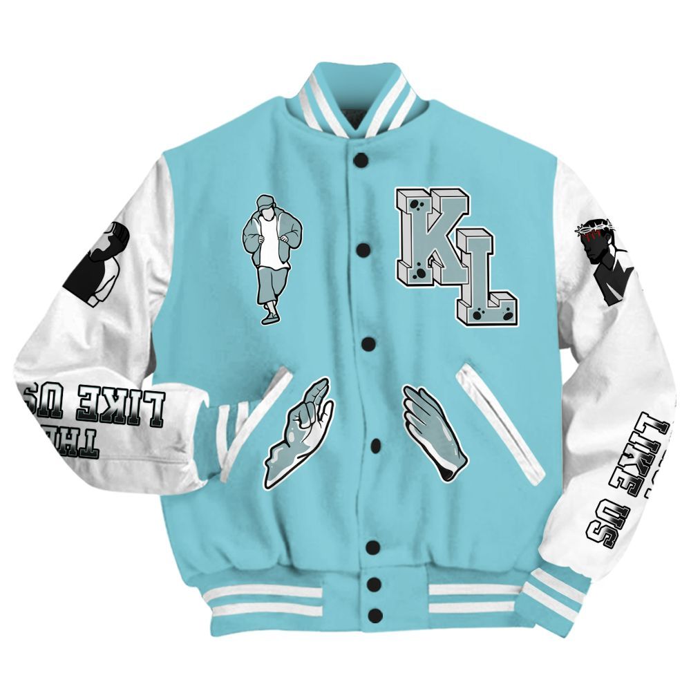 Varsity Jacket To Match Low Legend Blue 11s - Dislike Us Graphic All Over Print