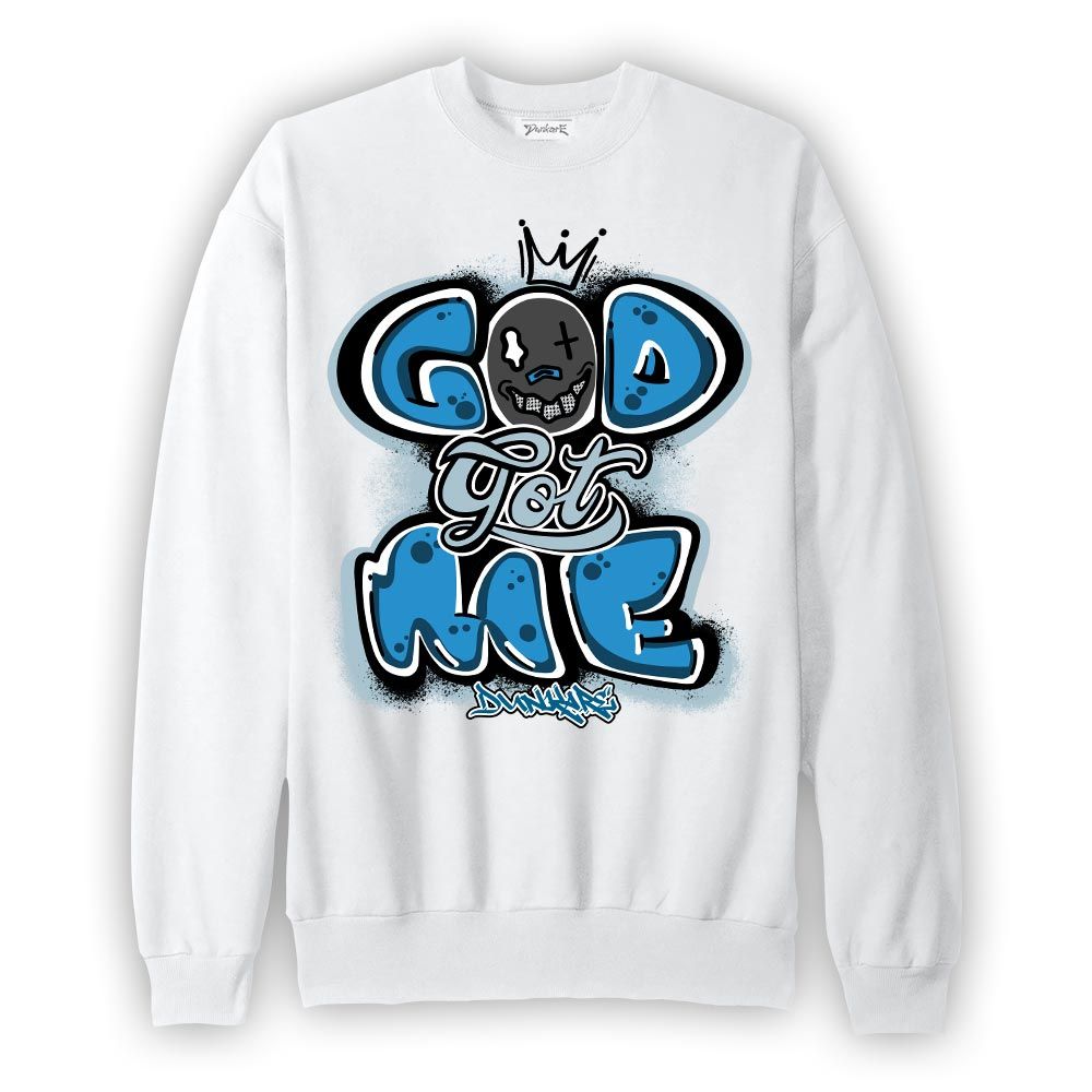 Sweatshirt To match Powder Blue 9s Sweatshirt - God Got Graffiti Graphic